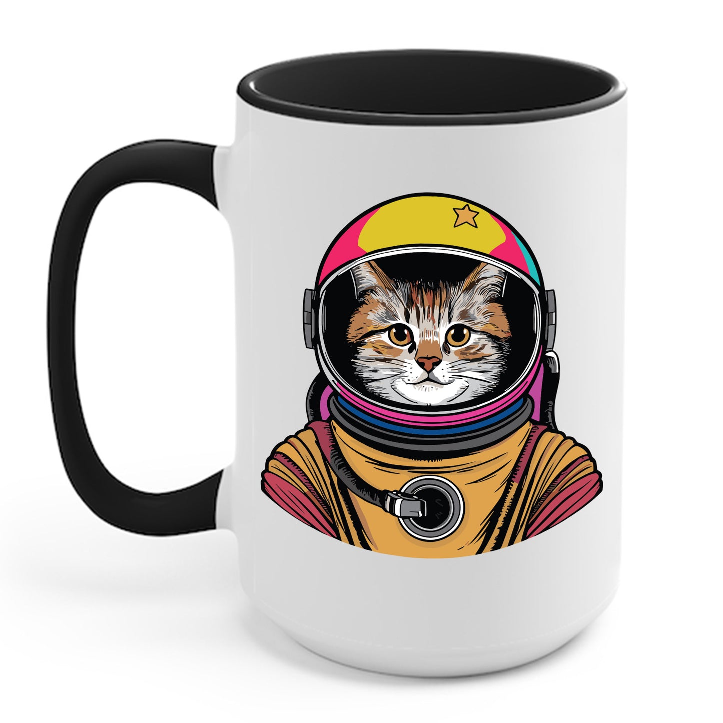 Funny Space Gifts Cat Mom Cat Dad Astronaut Space Coffee Mug For Men Women Kids