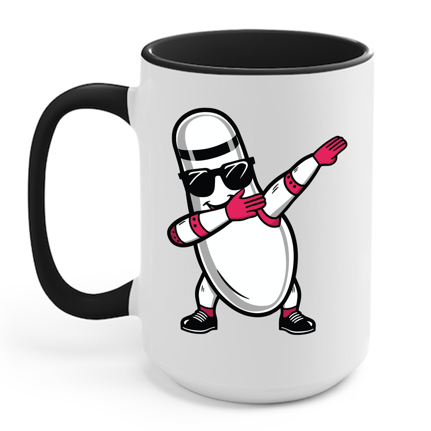 Funny Bowling Pin Dabbing Sunglasses Bowler Player Coffee Mug For Men Women