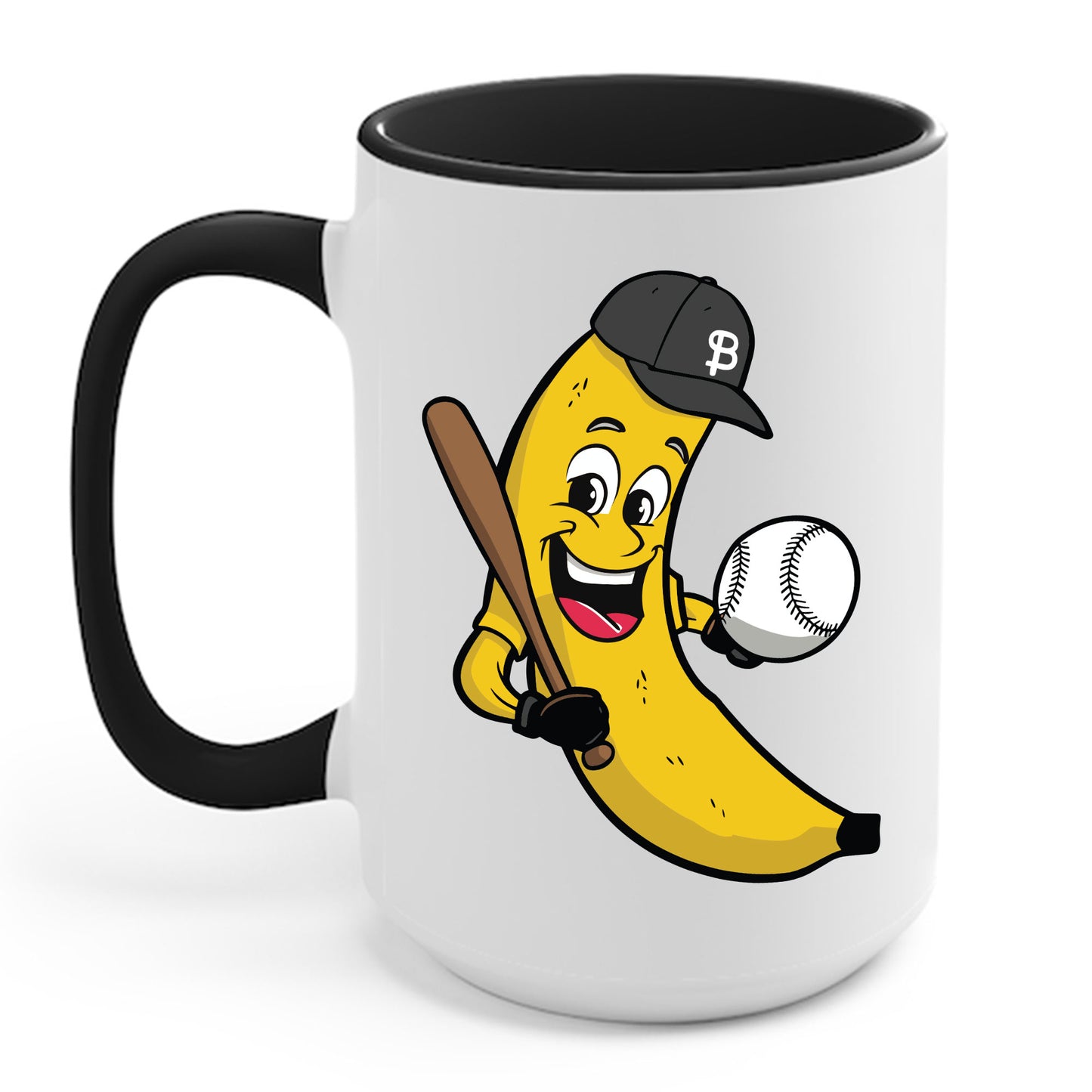 Funny Banana Playing Baseball Fruit Lover Baseball Player Coffee Mug For Men Women