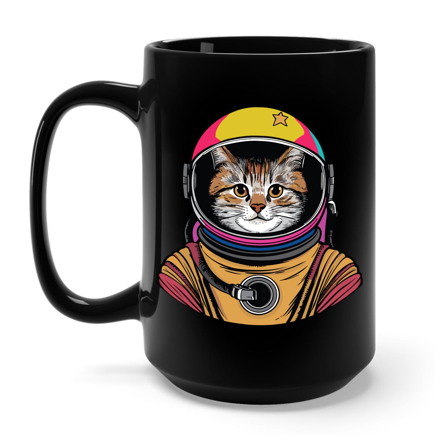 Funny Space Gifts Cat Mom Cat Dad Astronaut Space Coffee Mug For Men Women Kids