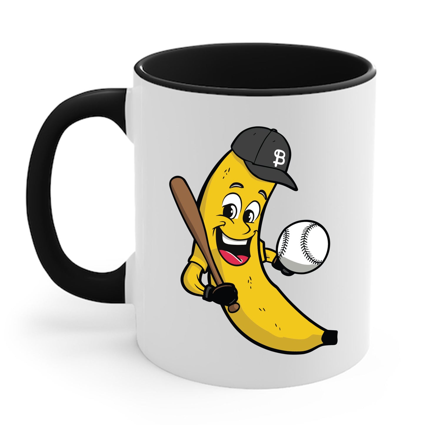 Funny Banana Playing Baseball Fruit Lover Baseball Player Coffee Mug For Men Women