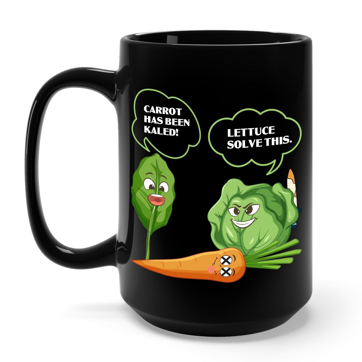 Letttuce Leaf Vegetable Funny Joke Vegetarian Vegan Coffee Mug For Men Women