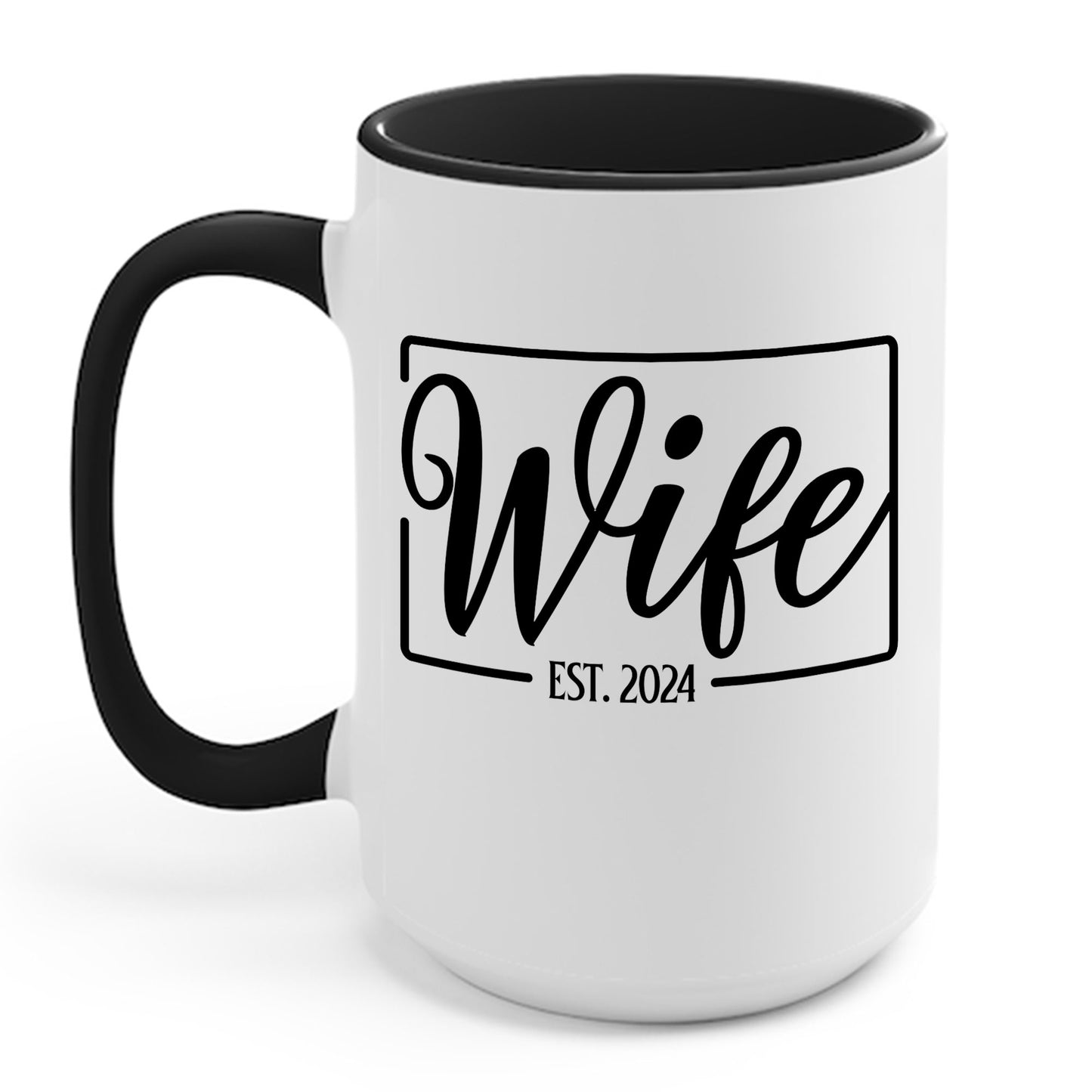 Wife Est 2024 Just Married Honeymoon Wedding Couples Coffee Mug For Women