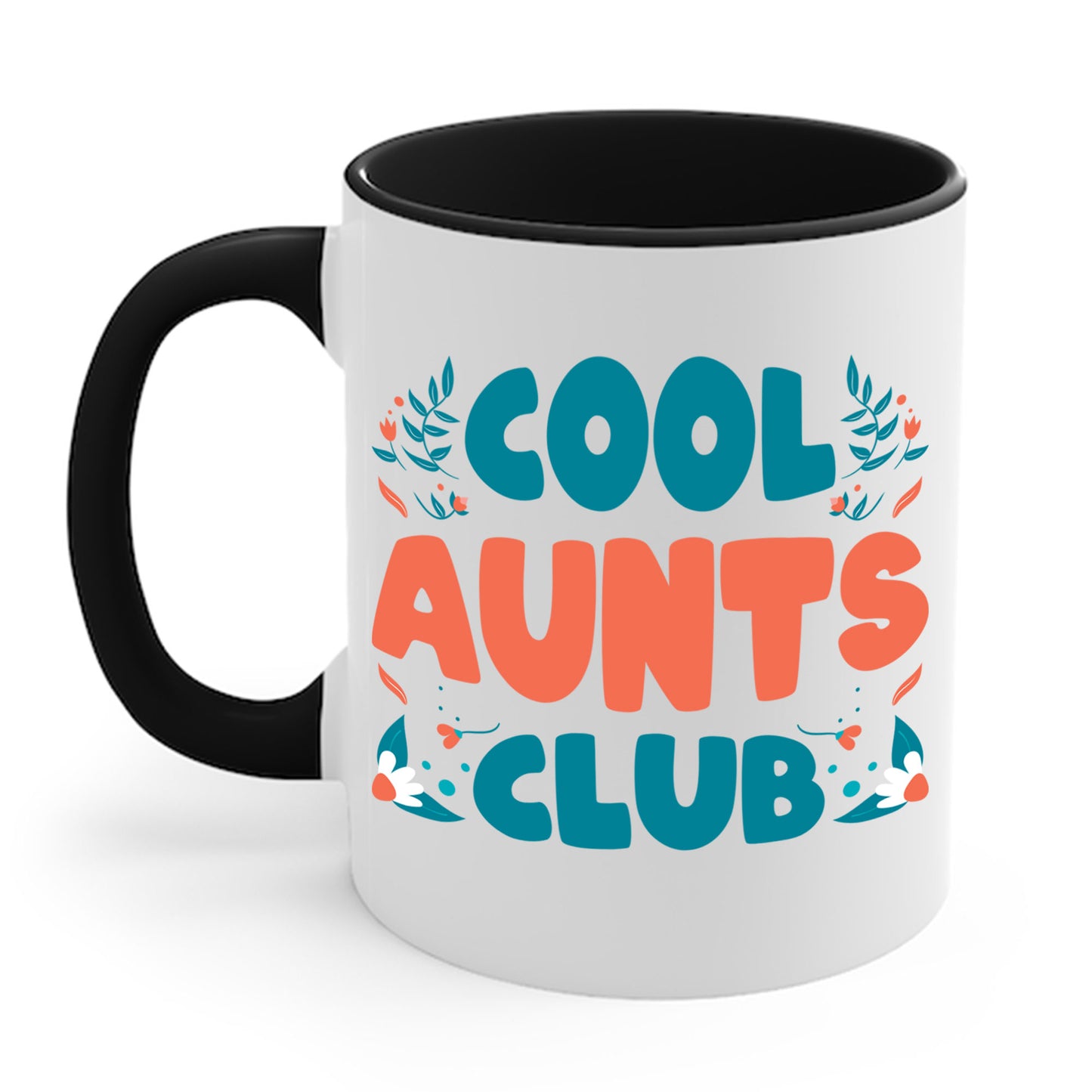 Cool Aunts Club Groovy Retro Smile Aunt Auntie Funny Mother's Day Coffee Mug