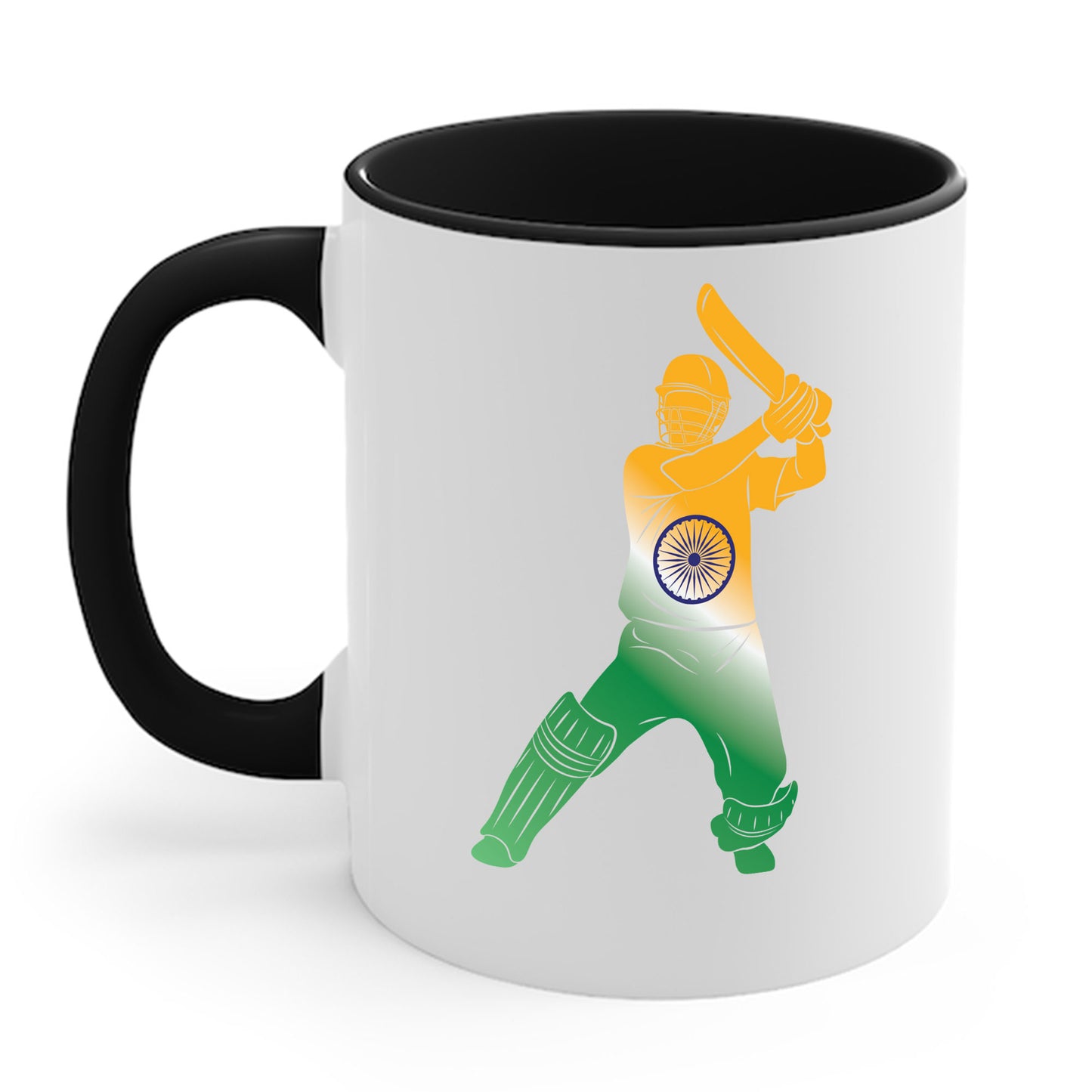 Indian Cricket Team Cricketer Fan Batsmen Flag Of India Coffee Mug Gift For Men Women