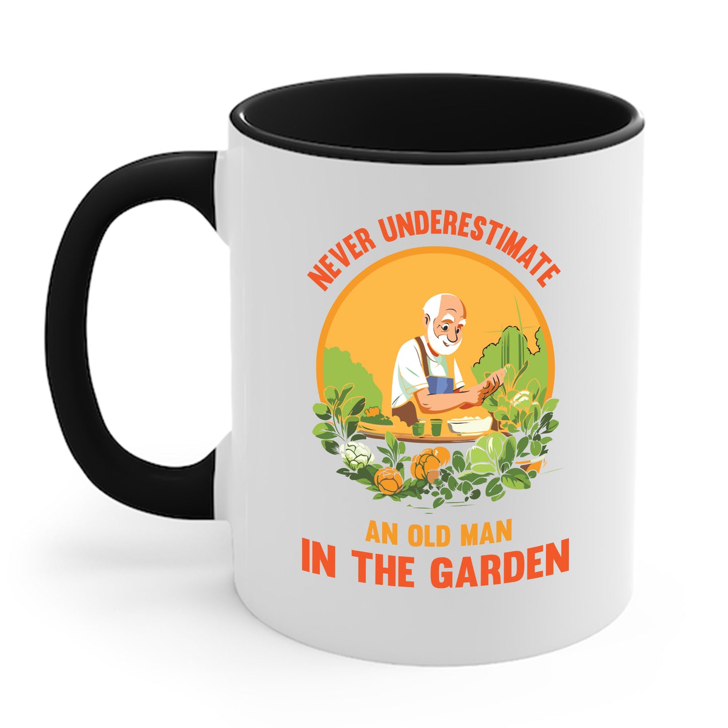 Funny Never Underestimate Gardener Gardening An Old Man In The Garden Plant Coffee Mug