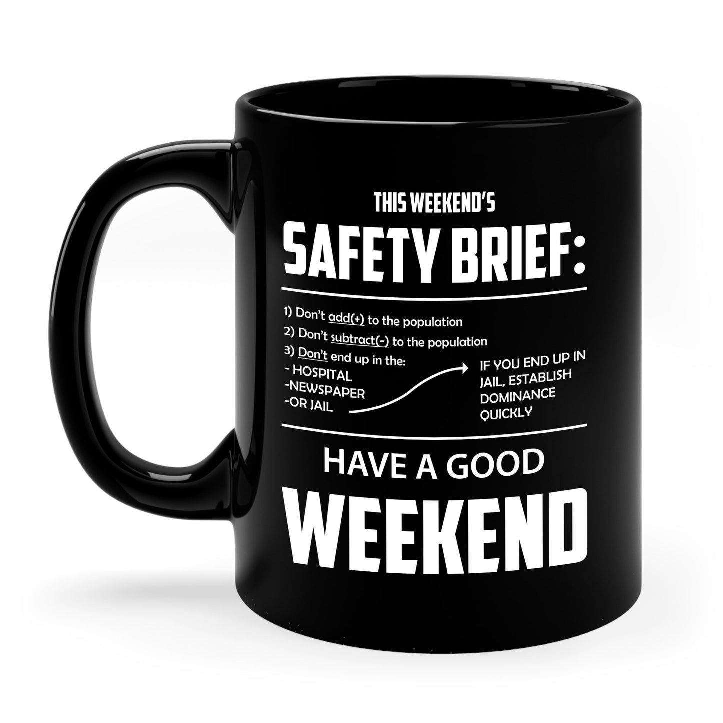 Funny This weekend's SAFETY BRIEF Coffee Mug For Men Women