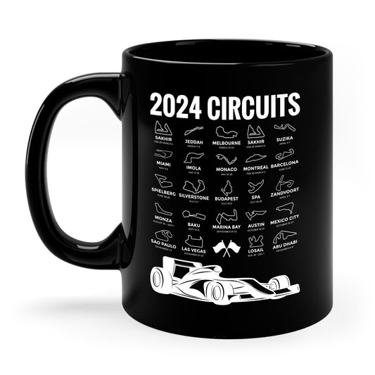 2024 Schedule Formula Racing Formula Car Retro Vintage Coffee Mug For Men Women