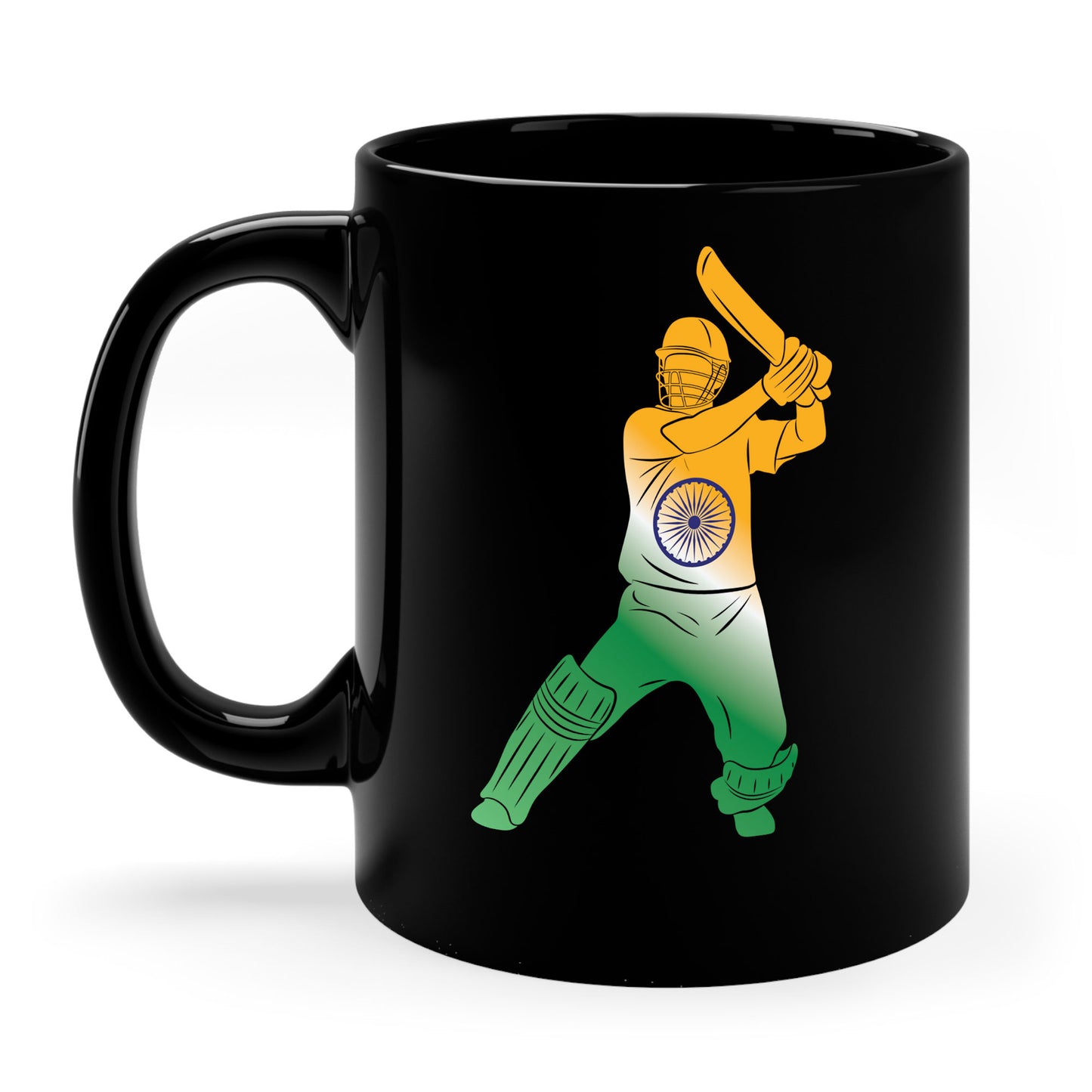 Indian Cricket Team Cricketer Fan Batsmen Flag Of India Coffee Mug Gift For Men Women