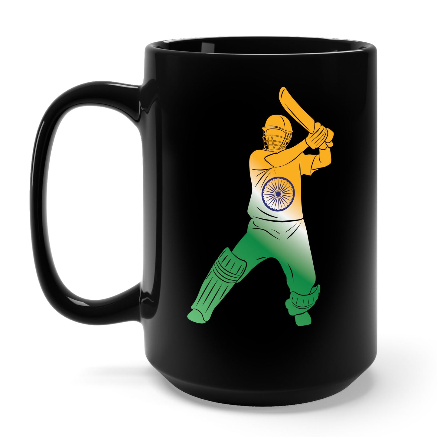 Indian Cricket Team Cricketer Fan Batsmen Flag Of India Coffee Mug Gift For Men Women