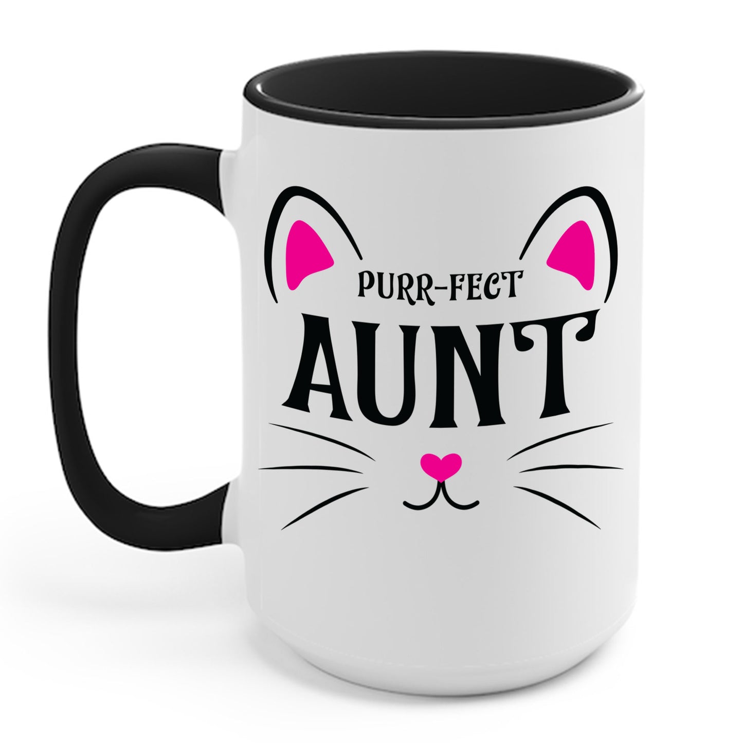 PURR-FECT Aunt Funny Cat Lover Cute Funny Kitten Coffee Mug Gift For Men Women