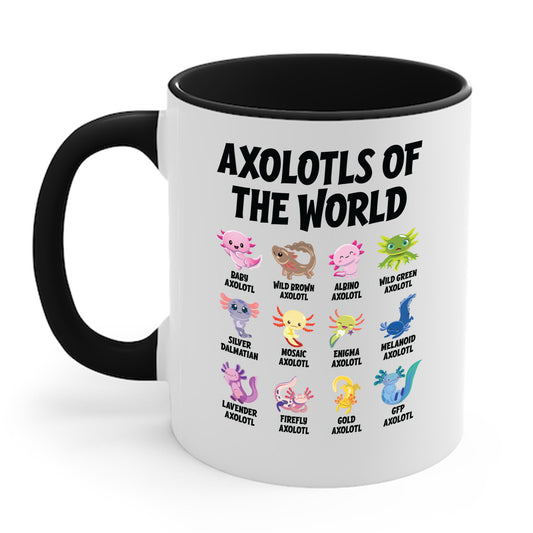 Funny Axolotls Of The World Cute Kawaii Axolotl Coffee Mug For Men Women