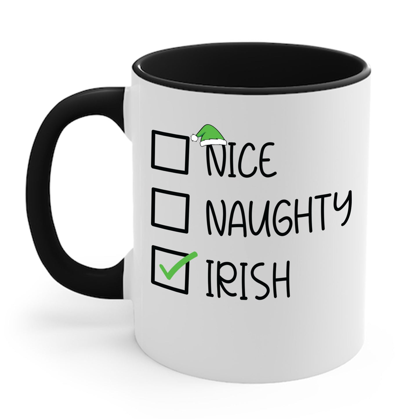 Nice Naughty Irish Christmas Ireland Heritage Roots St Patricks Day Coffee Mug For Men Women