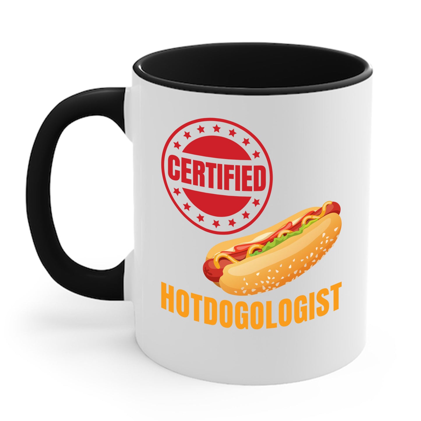 Certified Hotdogologist Hotdog Cool Sausage Hot Dog Lover Coffee Mug For Men Women