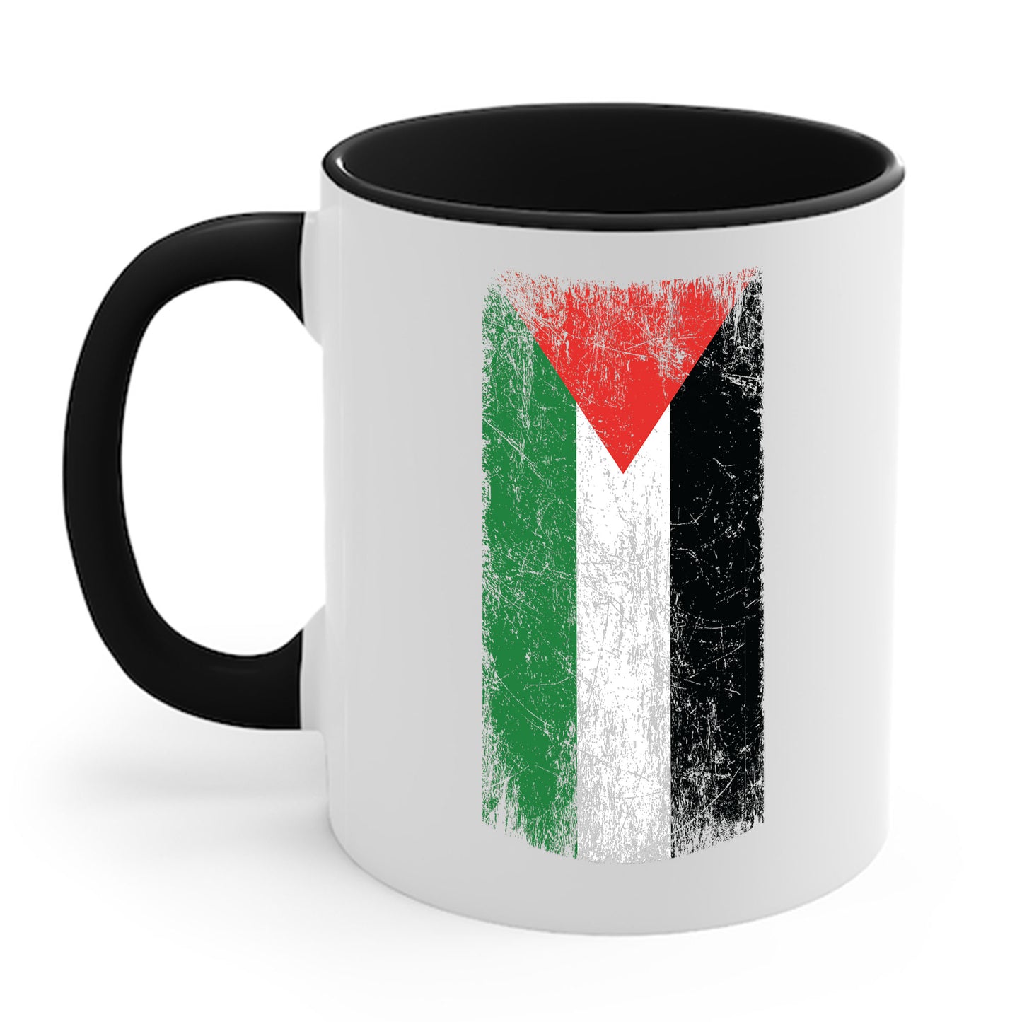 Distressed  Palestine Flag I love Palestine Gaza Vintage Coffee Mug For Men