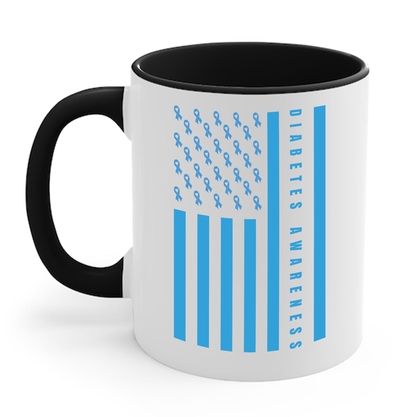 Diabetes Support Type 1 Diabetes Awareness American Flag Coffee Mug For Men Women