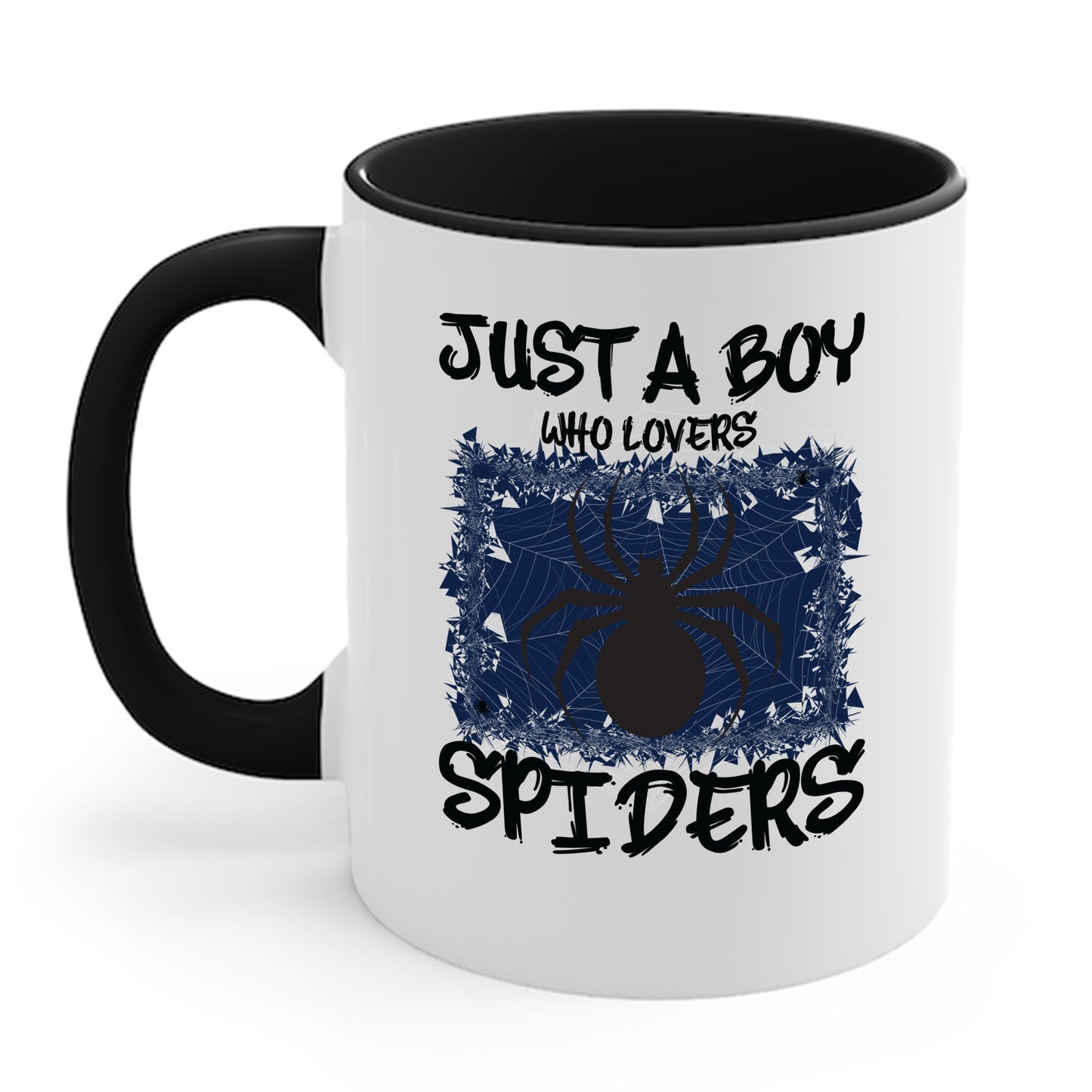 Just A Boy Who Loves Spiders Retro Spider Lover Coffee Mug For Men Kids