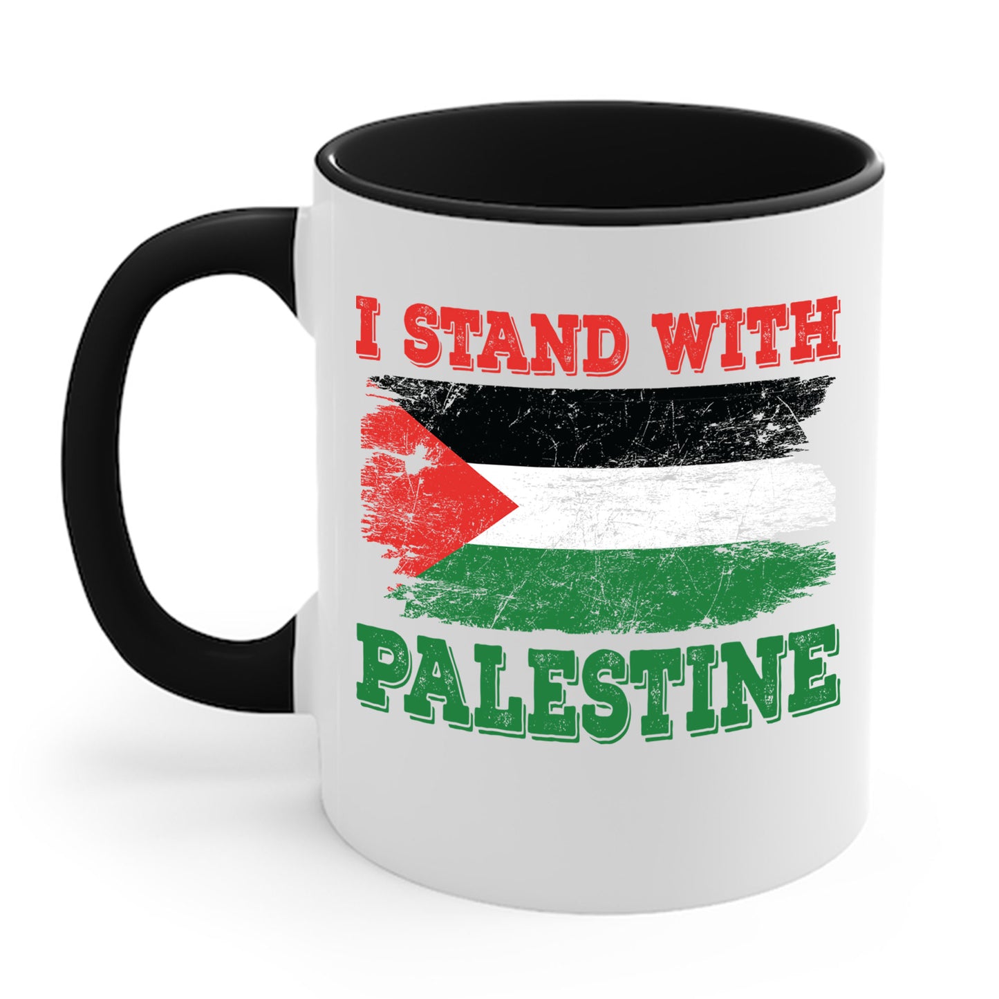 I Stand With Palestine Free Palestine Flag Gaza Palestinian Flag Coffee Mug For Men Women