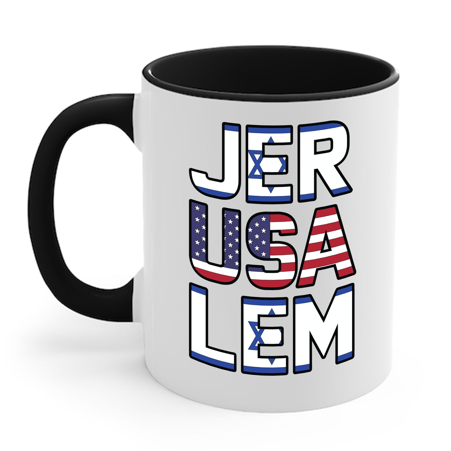 Jerusalem City Usa Israel Flag Jewish Support Jerusalem Coffee Mug For Men Women