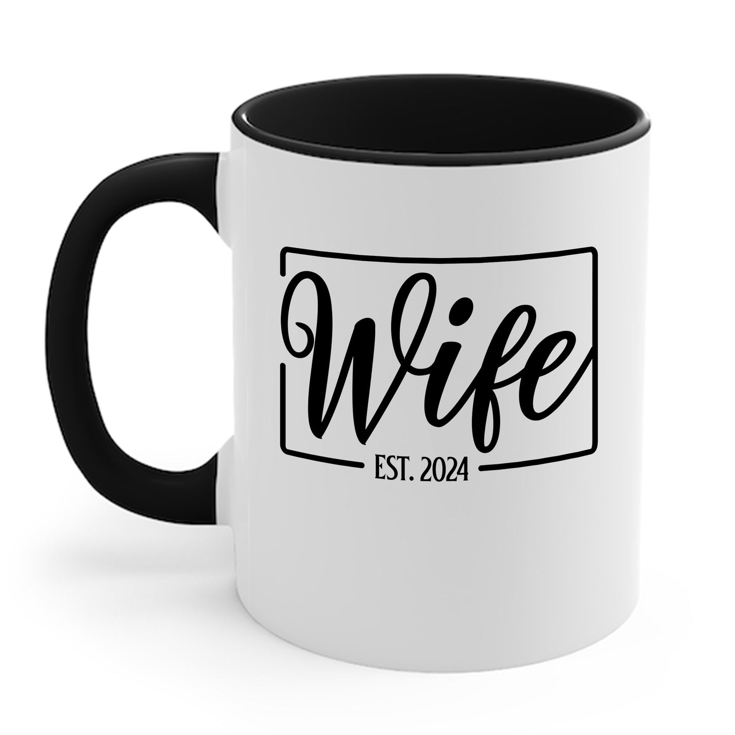 Wife Est 2024 Just Married Honeymoon Wedding Couples Coffee Mug For Women