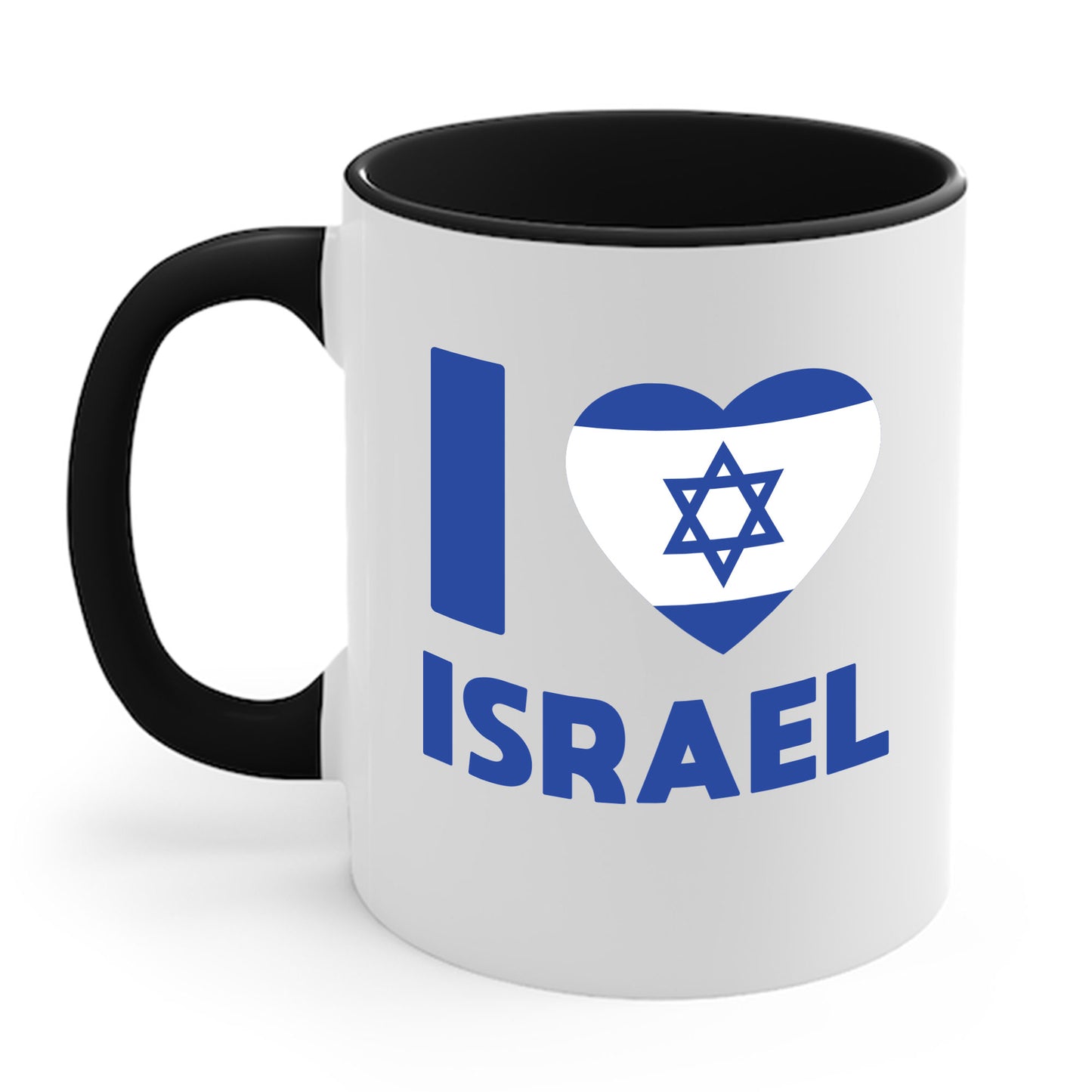 I Love Israel Flag Heart Jews Jewish Coffee Mug For Men Women