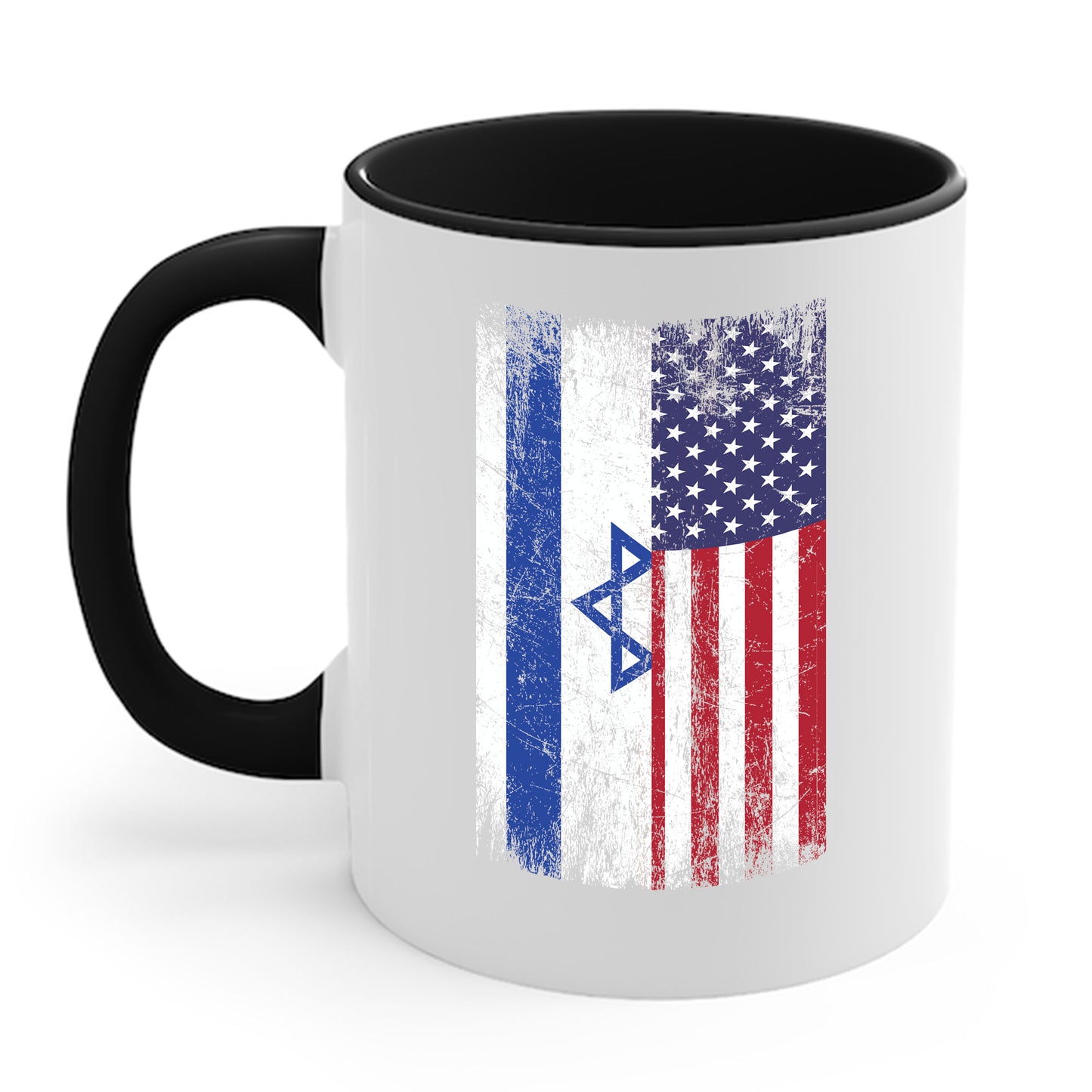 Israeli American USA Flag Coffee Mug Pride Israel USA Mug For Men Women