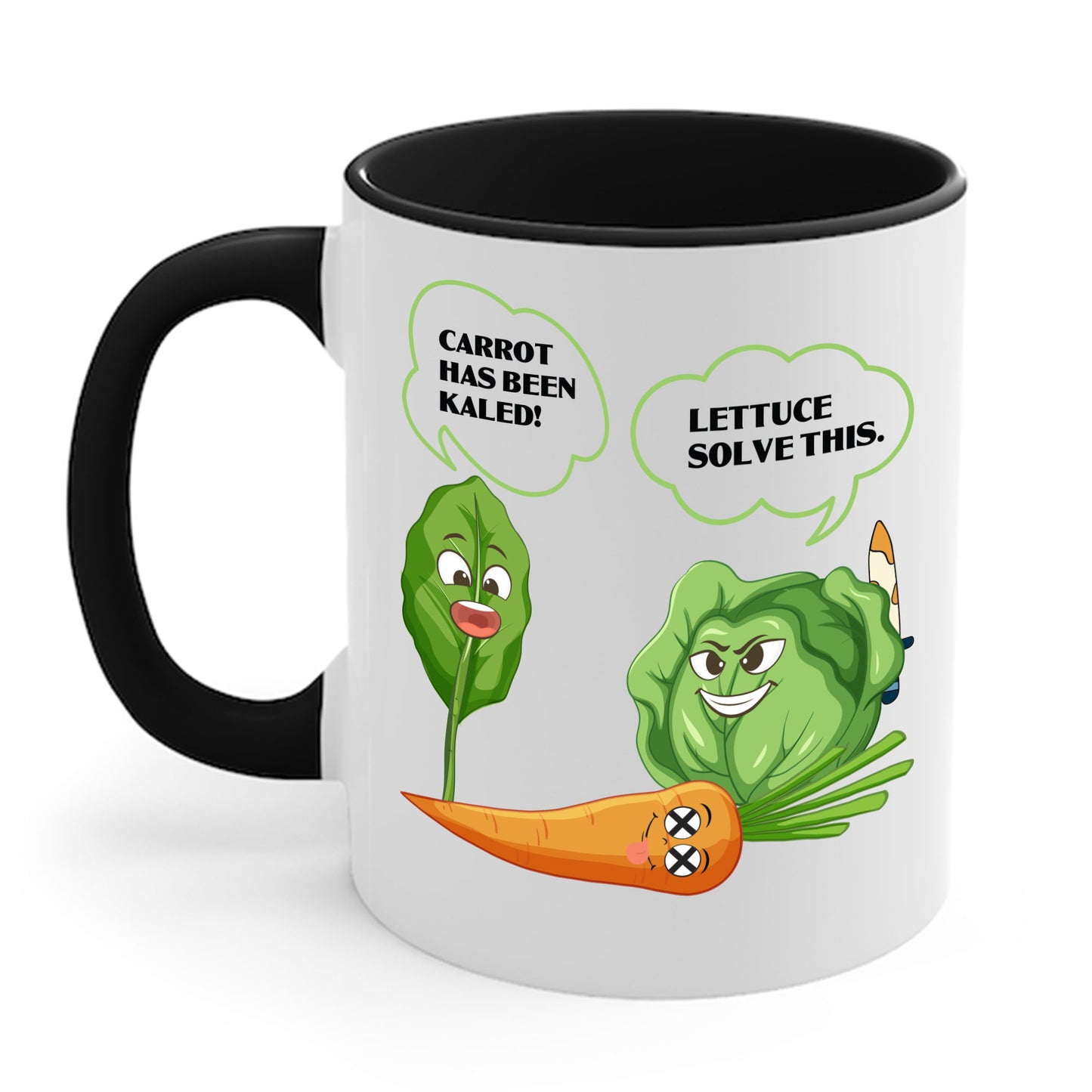 Letttuce Leaf Vegetable Funny Joke Vegetarian Vegan Coffee Mug For Men Women