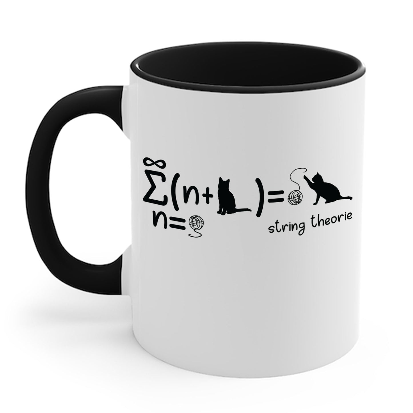 Funny String Theory Science Nerd Physics Schrodinger's Cat Coffee Mug For Men Women