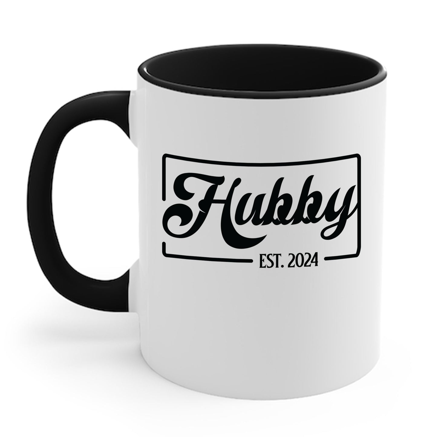 Hubby Est 2024 Just Married Honeymoon Wedding Couples Coffee Mug For Men