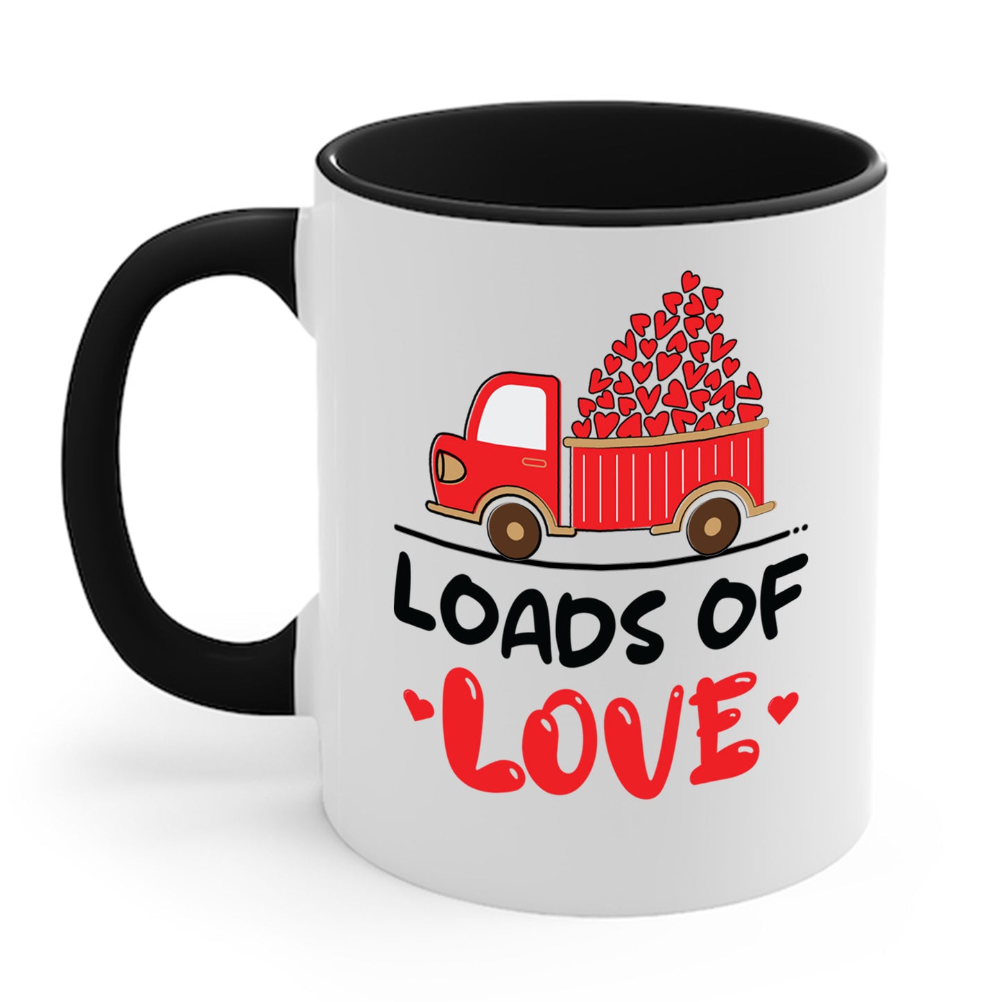 Funny Loads of Love Tractor Cute Valentines Day Truck Coffee Mug