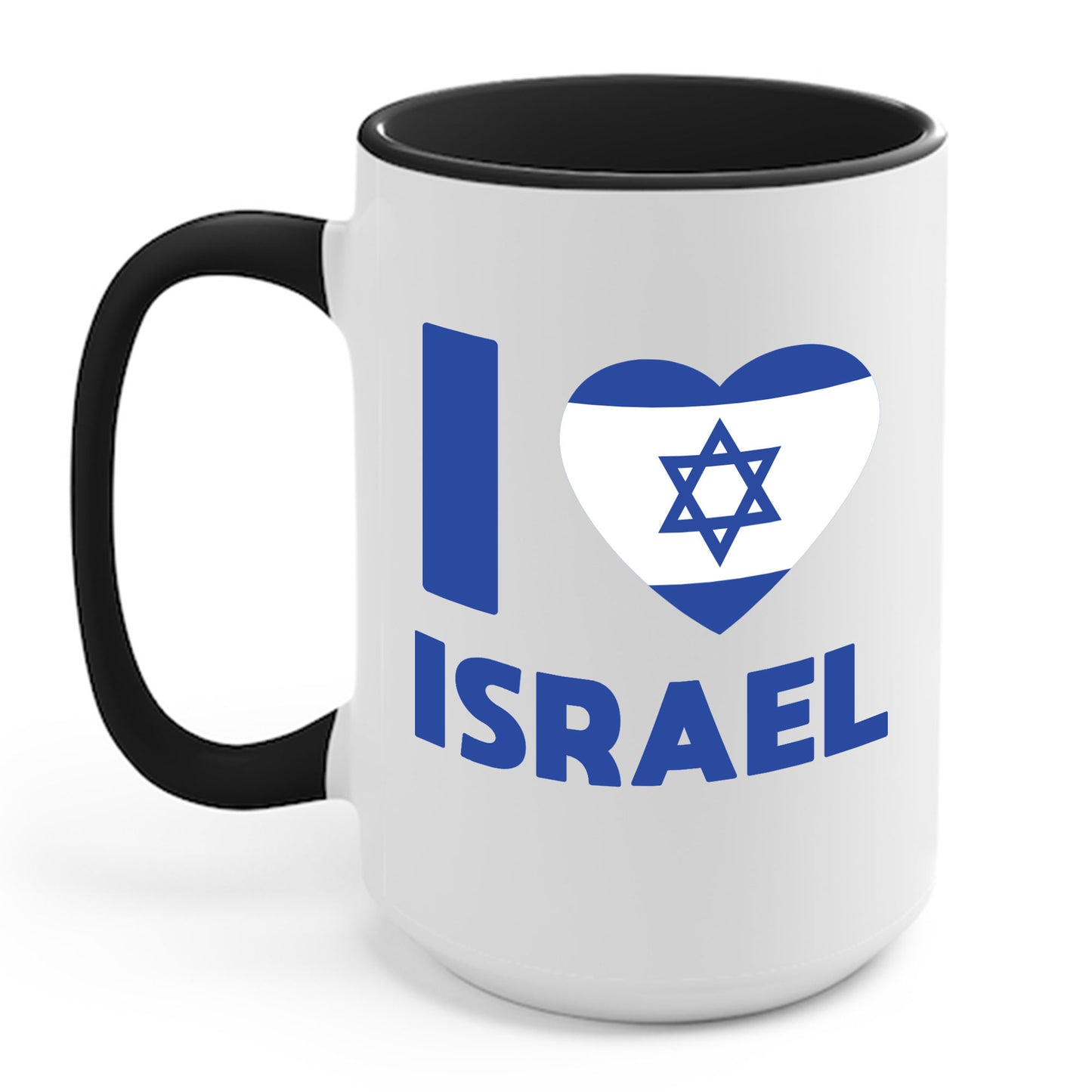 I Love Israel Flag Heart Jews Jewish Coffee Mug For Men Women