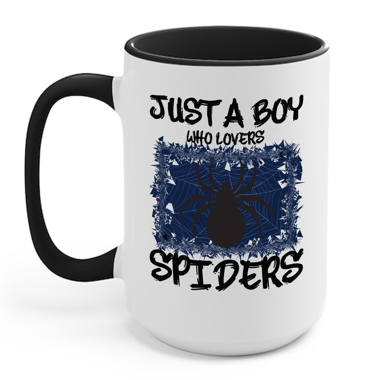 Just A Boy Who Loves Spiders Retro Spider Lover Coffee Mug For Men Kids