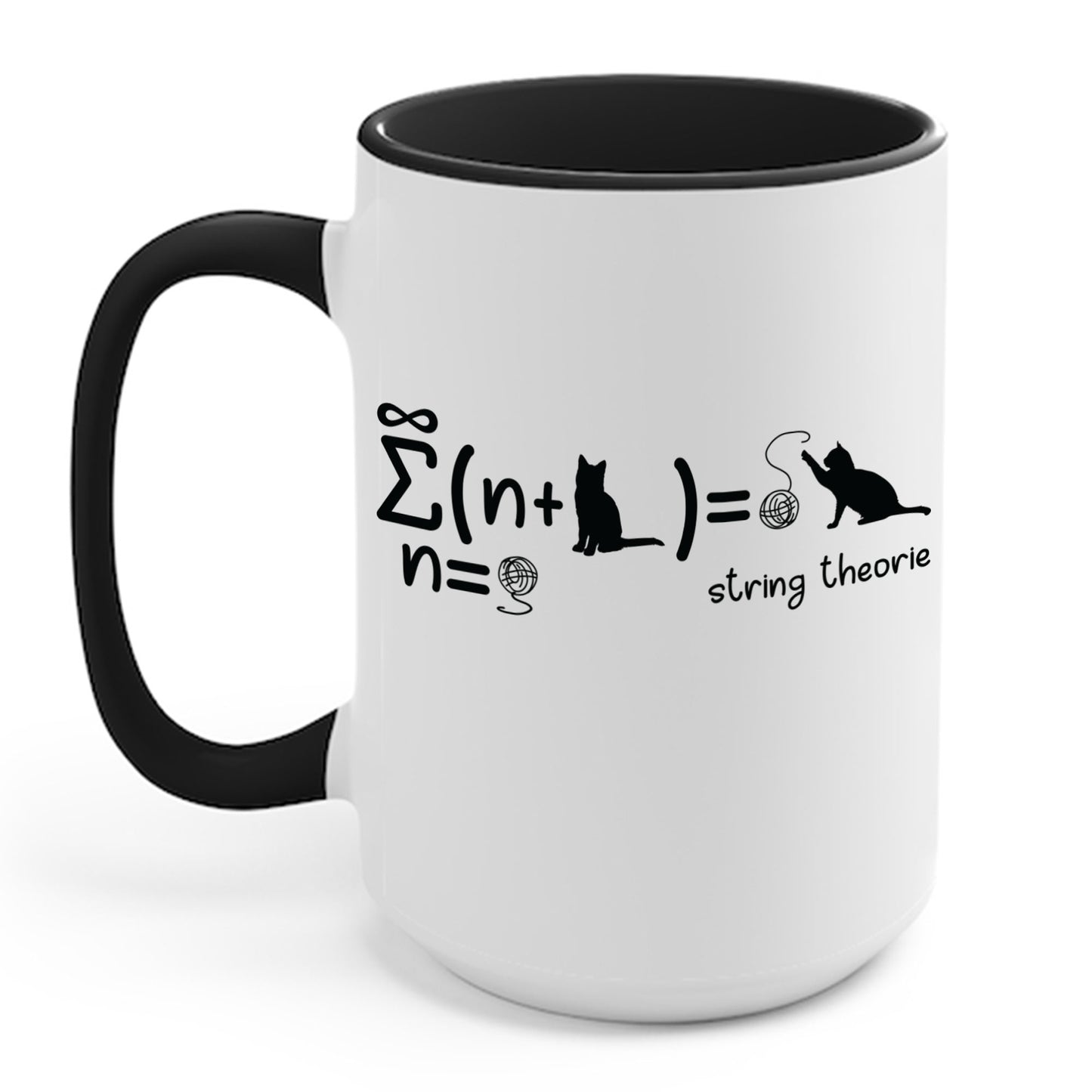 Funny String Theory Science Nerd Physics Schrodinger's Cat Coffee Mug For Men Women