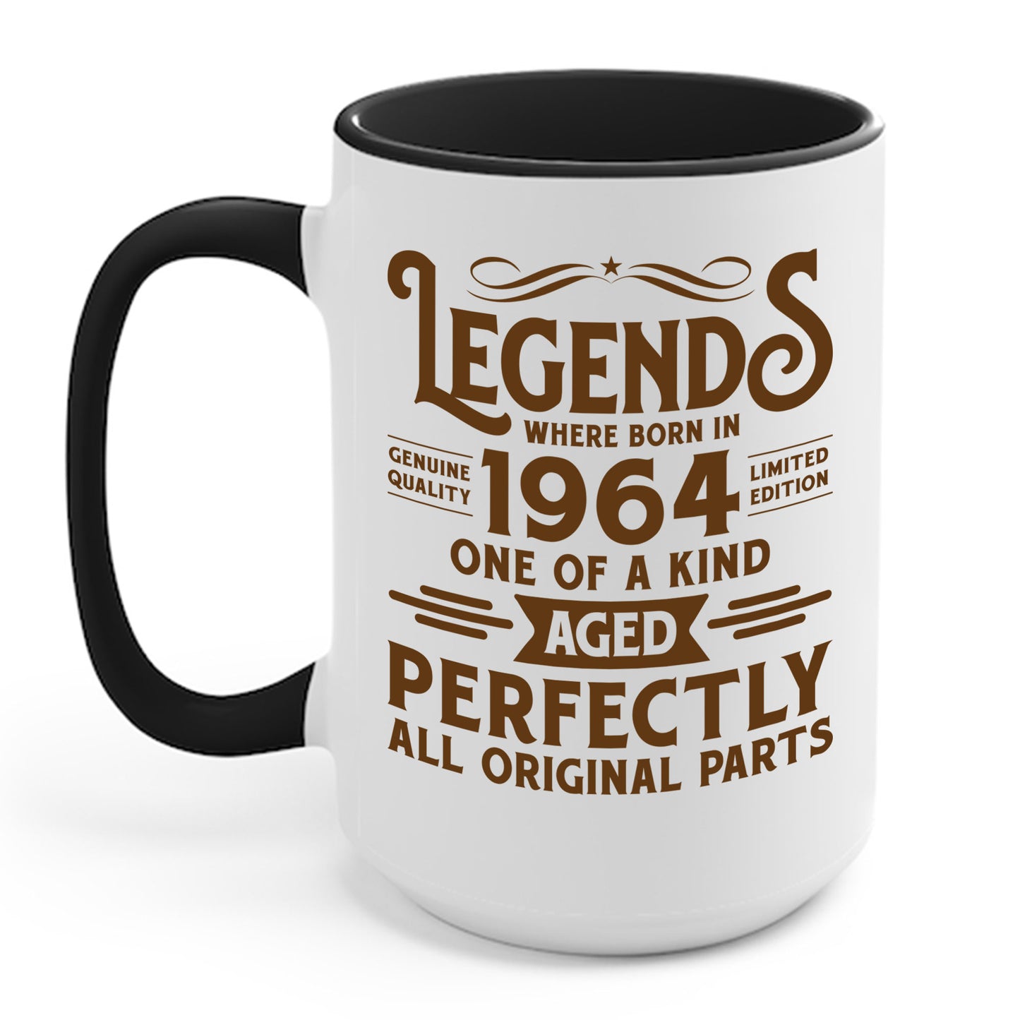 60th Birthday Tee 60 Years Old Vintage Legends Funny Born In 1964 Coffee Mug For Men Women