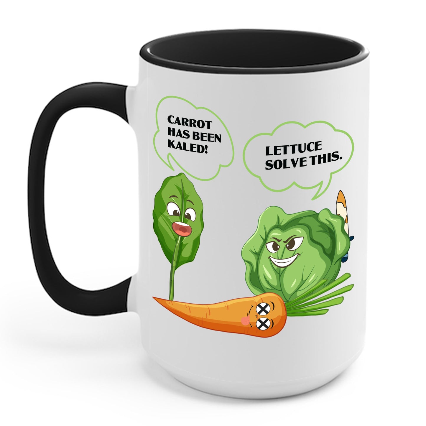 Letttuce Leaf Vegetable Funny Joke Vegetarian Vegan Coffee Mug For Men Women