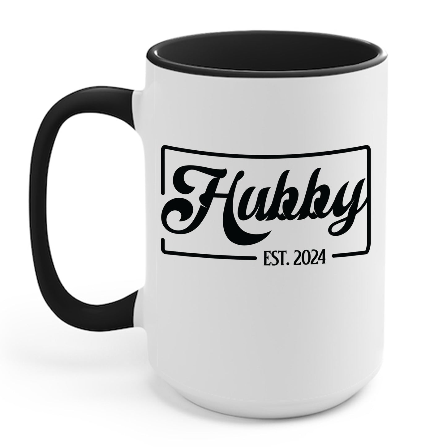 Hubby Est 2024 Just Married Honeymoon Wedding Couples Coffee Mug For Men