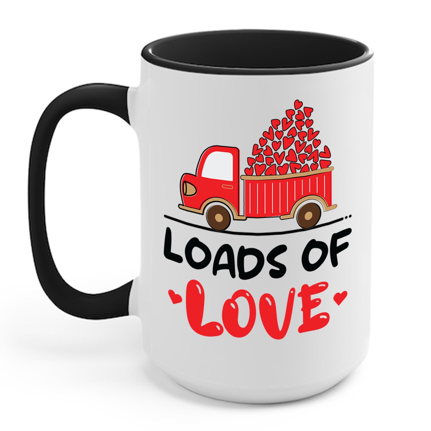 Funny Loads of Love Tractor Cute Valentines Day Truck Coffee Mug