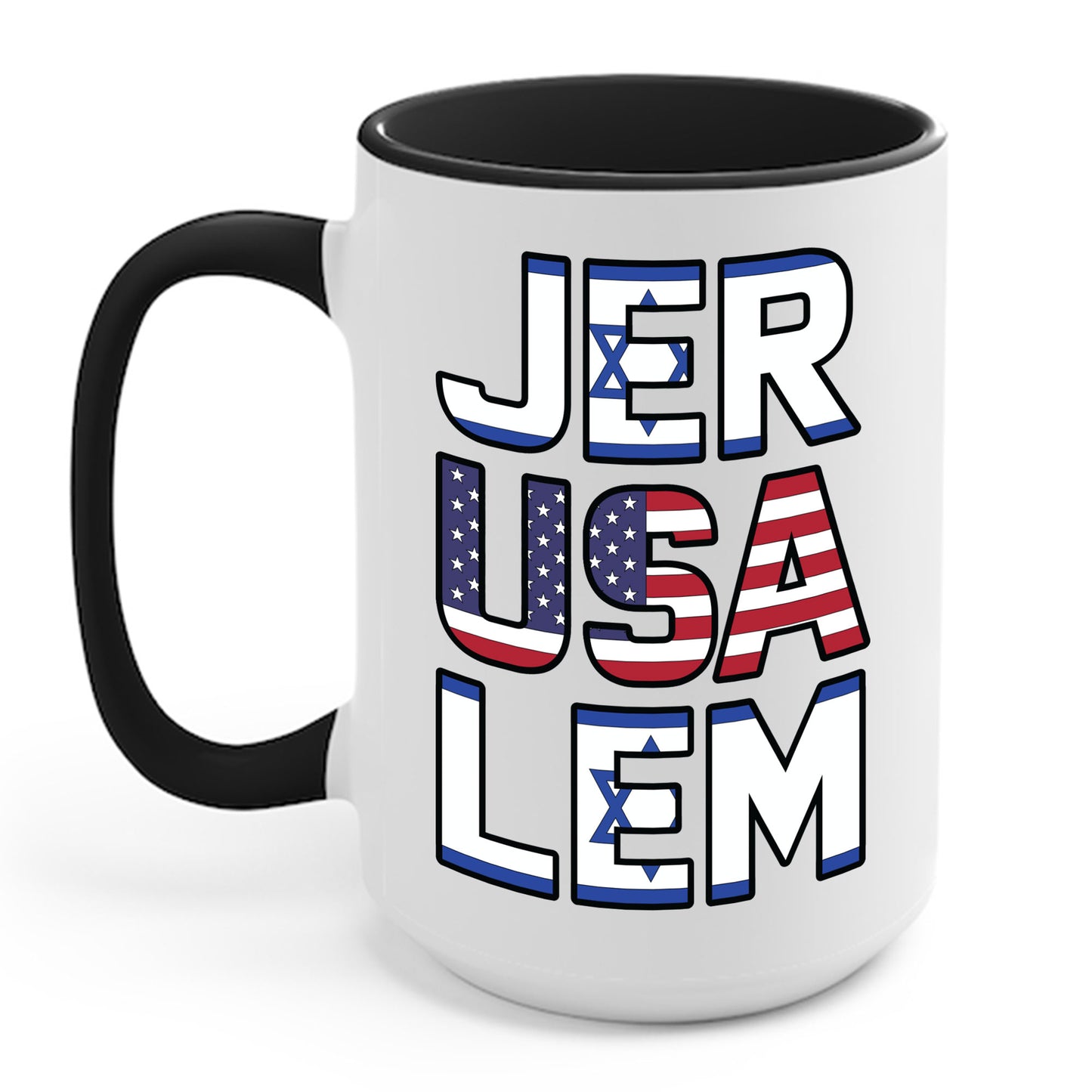 Jerusalem City Usa Israel Flag Jewish Support Jerusalem Coffee Mug For Men Women