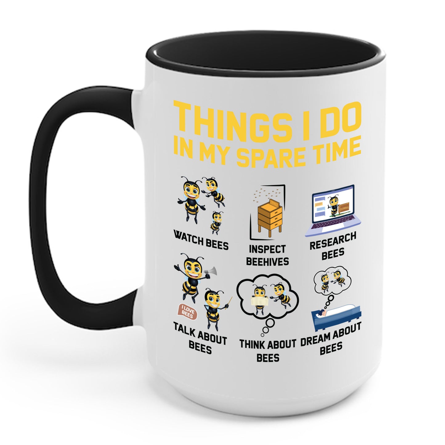 Funny Beekeeper Mug  Funny Beekeeping Gifts For Beekeeper Things I Do In My Spare Time Coffee Mug