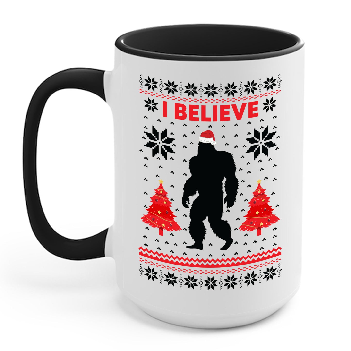 I Believe Sasquatch Big Foot Ugly Funny X-mas Holiday Christmas Jumper Coffee Mug