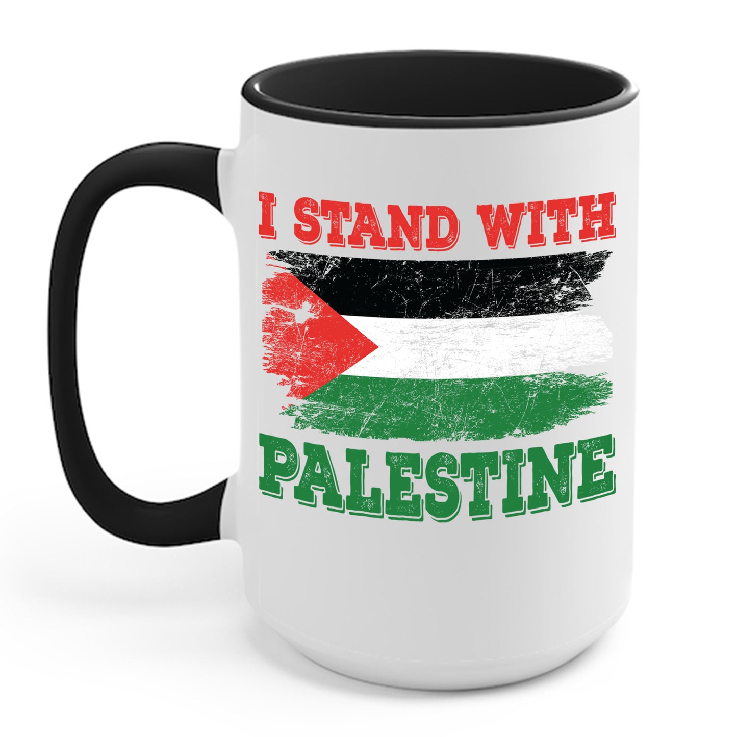 I Stand With Palestine Free Palestine Flag Gaza Palestinian Flag Coffee Mug For Men Women