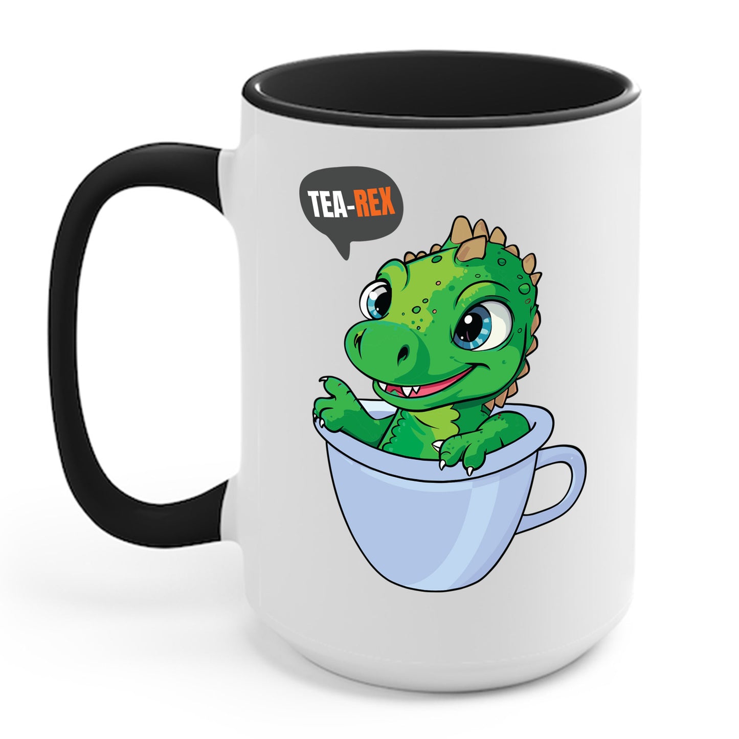 Tea-Rex In A Cup Cute T-Rex Dinosaur Kawaii Coffee Tea Funny Dino Pun Coffee Mug For Men Women