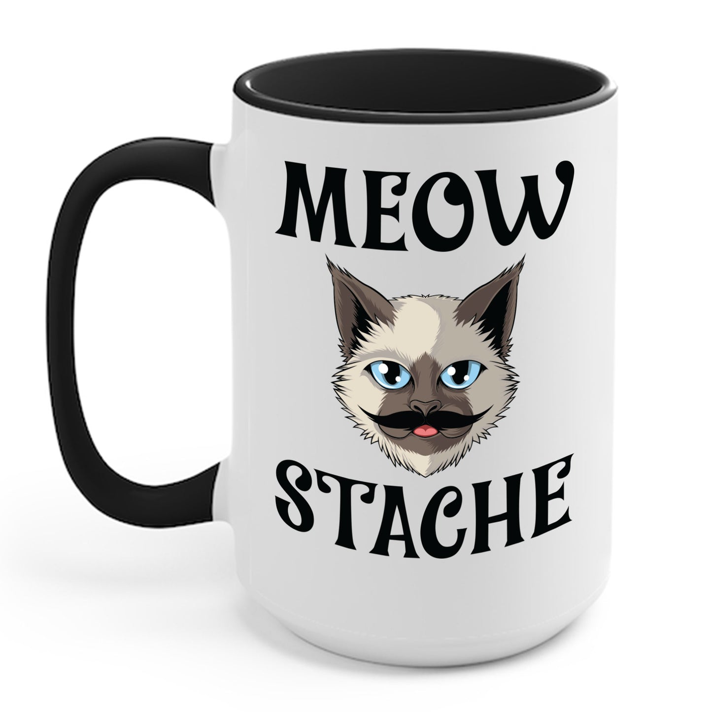 Meowstache Cat Mustache Moustache Beard Bearded Kitten Lovers Coffee Mug For Men Women