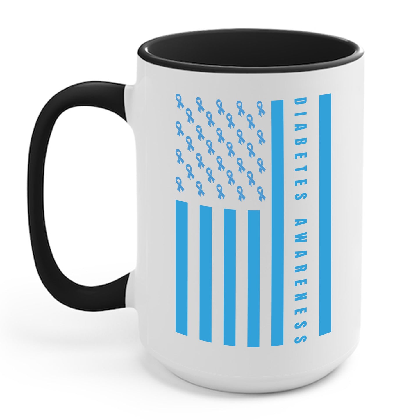 Diabetes Support Type 1 Diabetes Awareness American Flag Coffee Mug For Men Women