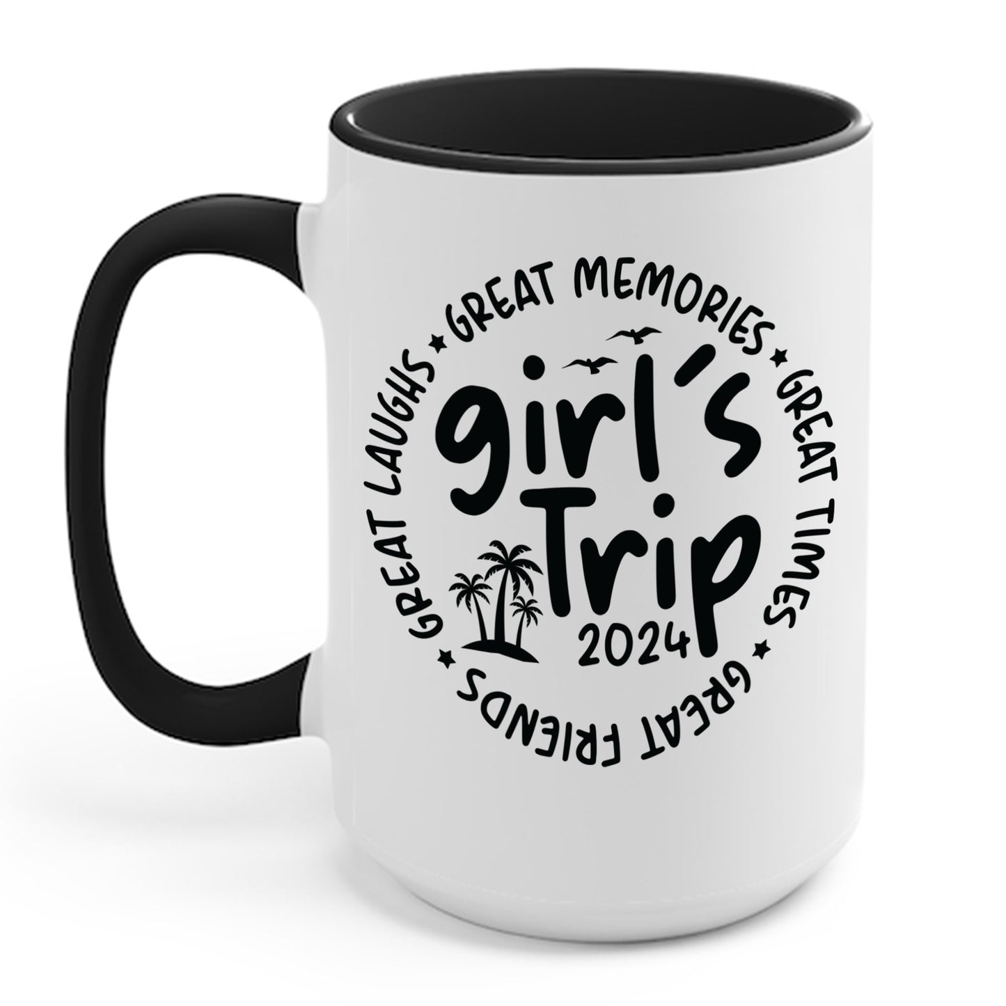 Girl's Trip 2024 Memories Friends Trip Matching Vacation Coffee Mug For Men Women