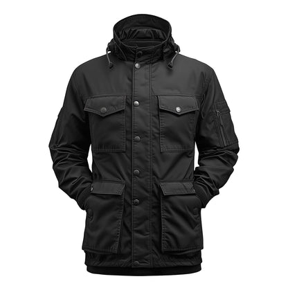 Mens Field Jacket Classic M-65 Field Jackets For Men Hip-Length Large Exterior Pockets Hooded Outdoor Durable Materials Nylon Winter Jacket
