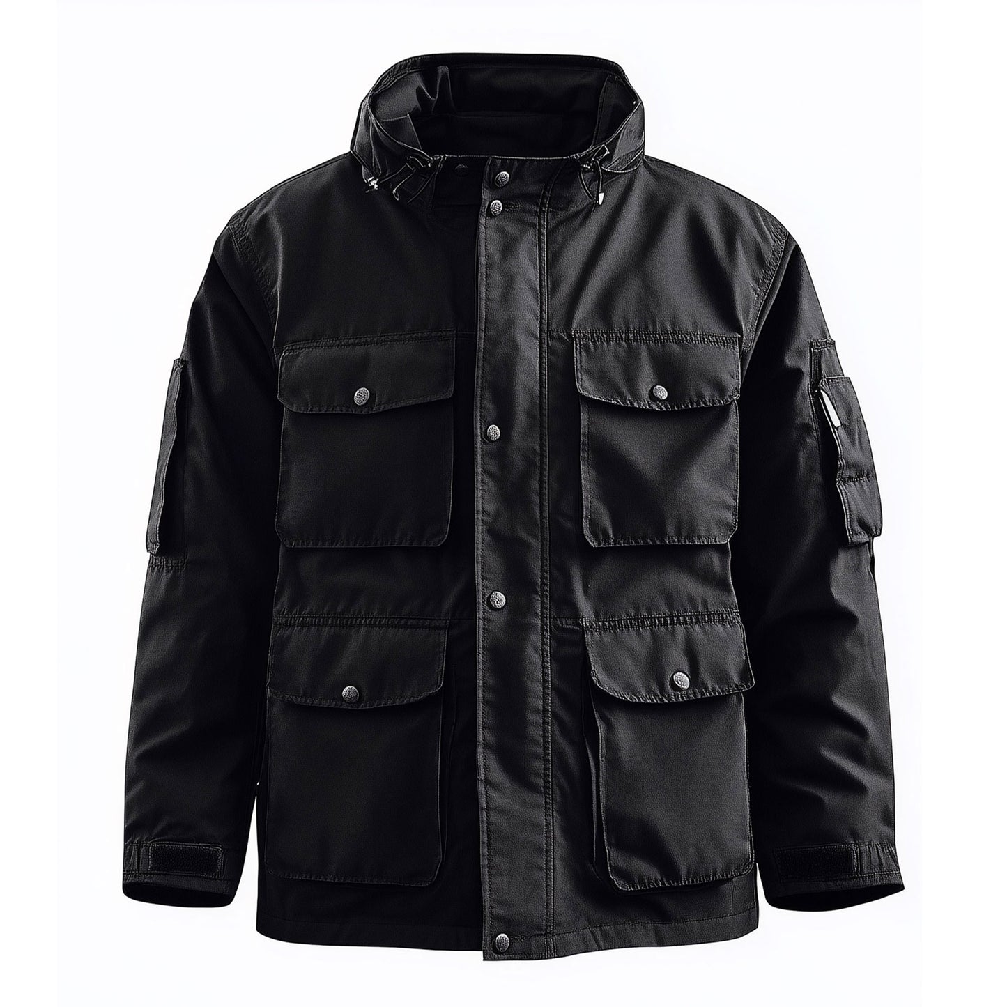 Mens Field Jacket Classic M-65 Field Jackets Hip-Length Large Exterior Pockets Hooded Outdoor Durable Materials Nylon Winter Jacket