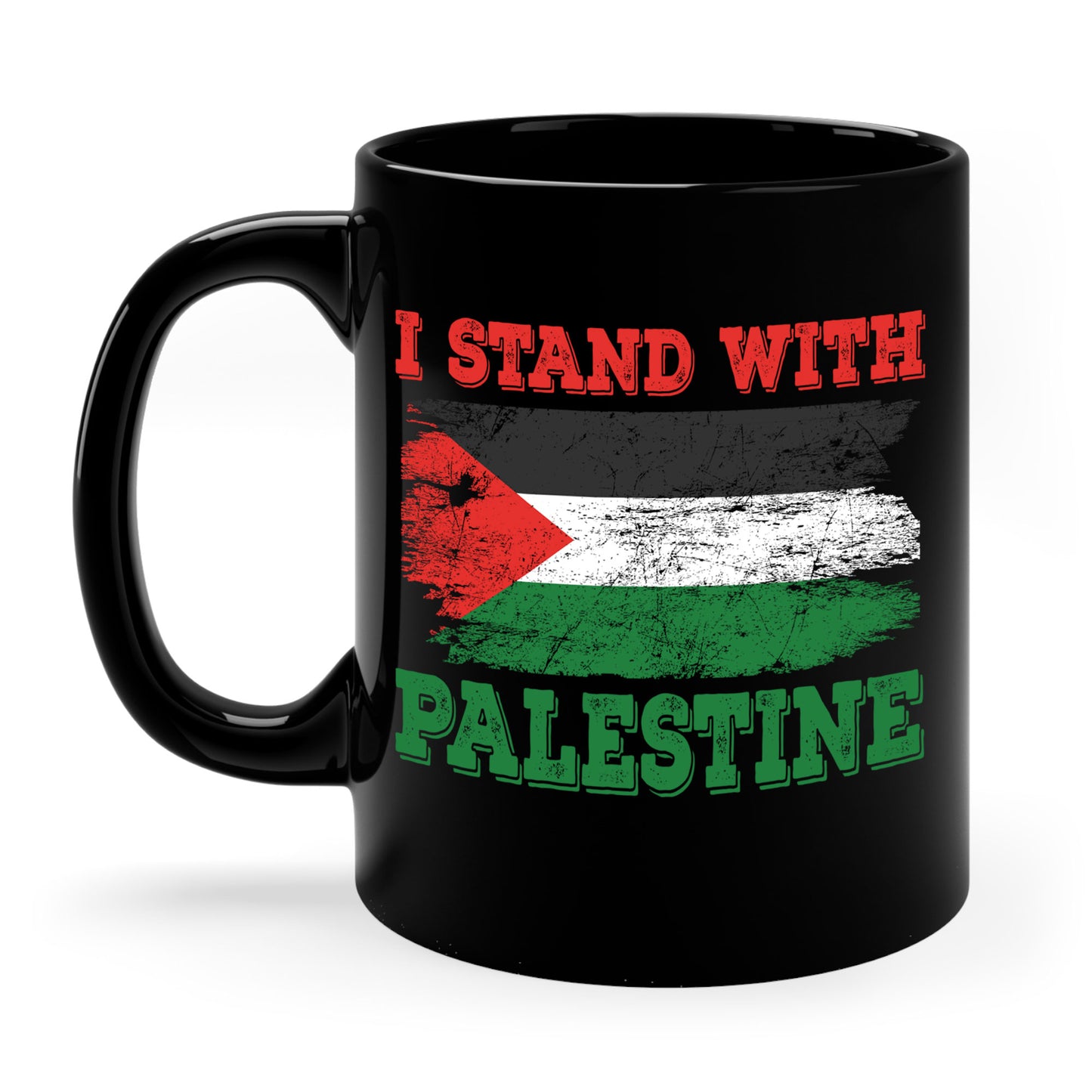 I Stand With Palestine Free Palestine Flag Gaza Palestinian Flag Coffee Mug For Men Women