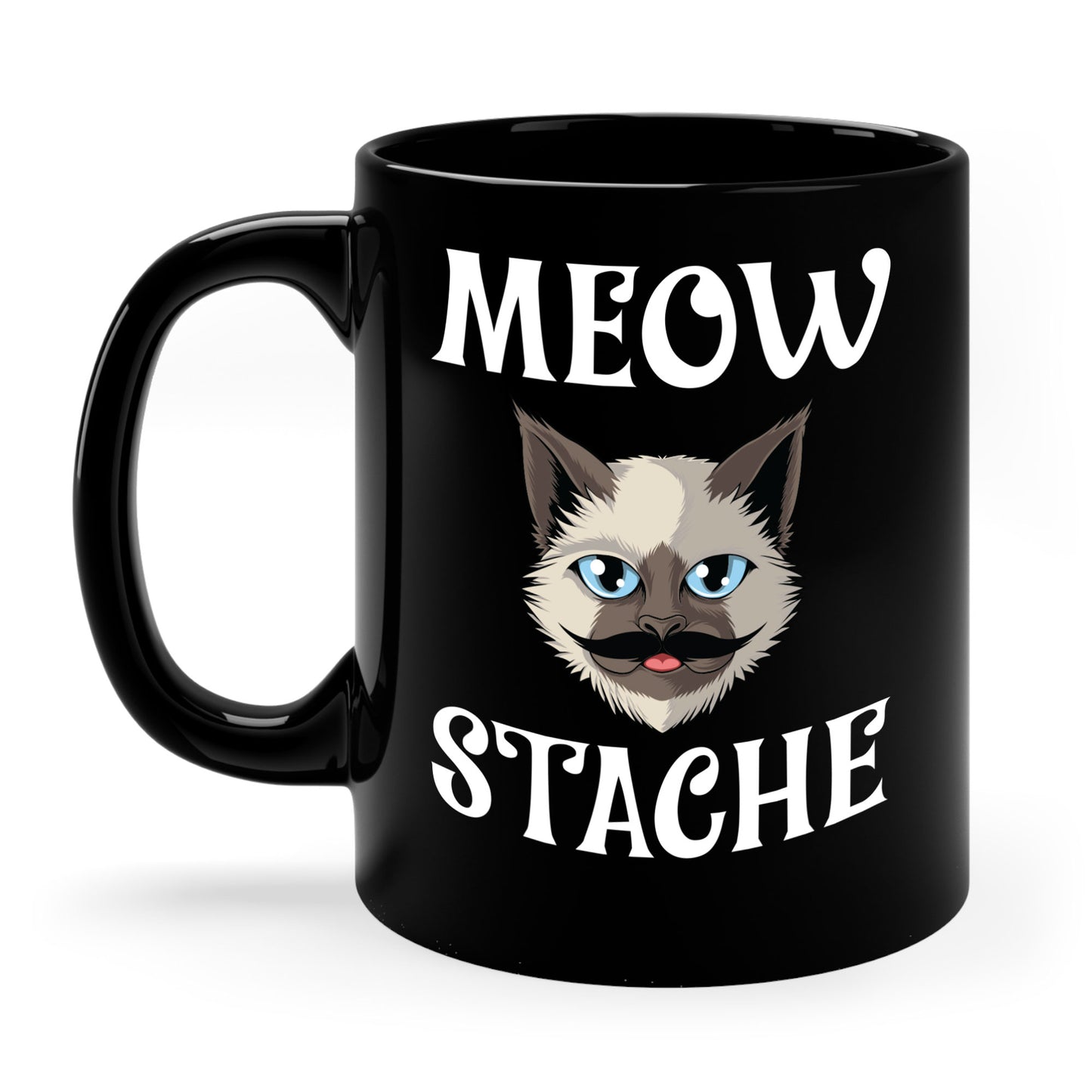 Meowstache Cat Mustache Moustache Beard Bearded Kitten Lovers Coffee Mug For Men Women