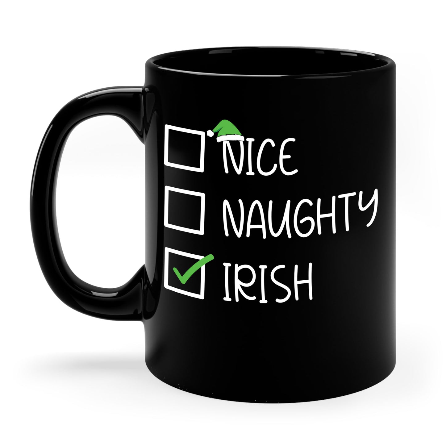 Nice Naughty Irish Christmas Ireland Heritage Roots St Patricks Day Coffee Mug For Men Women